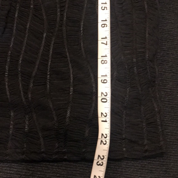 Nicole Miller Mock Neck Sheer Puffed Long Sleeved Blouse w/Snap Closure-Sz L - Picture 10 of 10